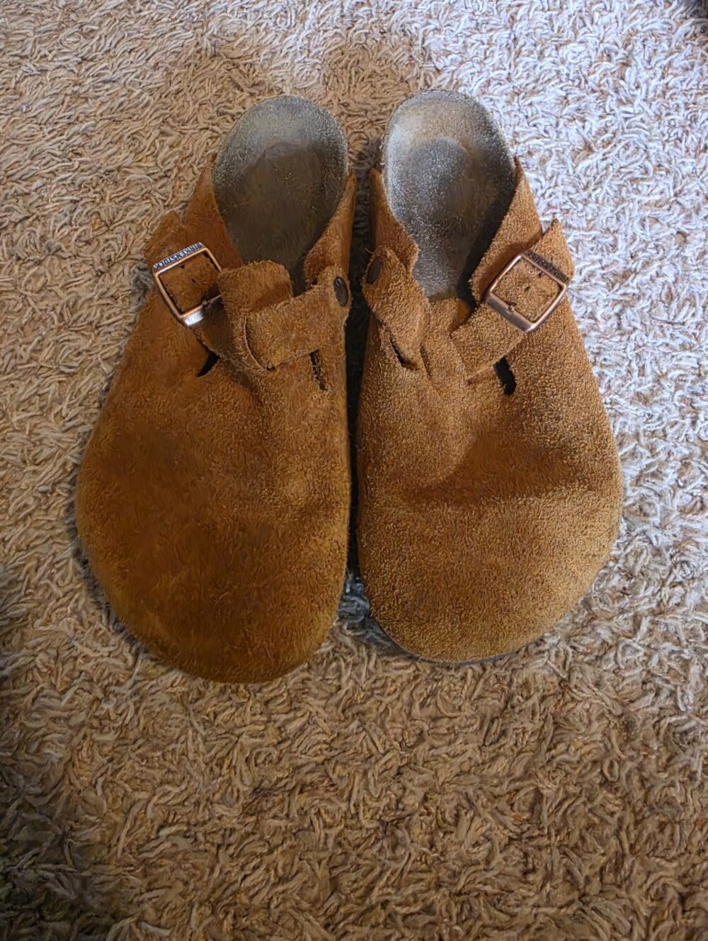Birkenstock Boston Suede Wide Style, Size 38